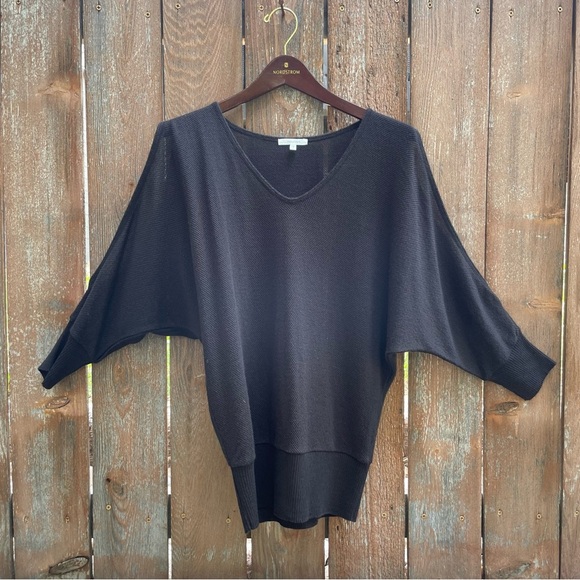 MAURICES Women’s Black Cold Open Shoulder 3/4 Sleeve Sweater Size Small - Picture 1 of 9